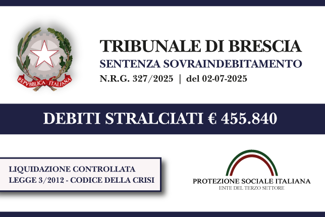Amministratore di una società edile azzera € 455.840 di debiti con Agenzia delle Entrate e Finanziarie I Trib. Brescia I Liquidazione controllata